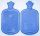 Wärmflasche, Lamelle einseitig, 2 Liter, blau