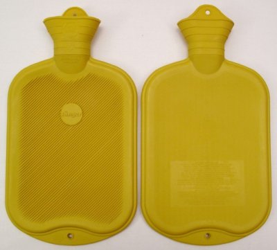 Wärmflasche, Lamelle einseitig, 2 Liter, gelb