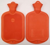 Wärmflasche, Lamelle einseitig, 2 Liter, orange