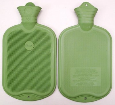 Wärmflasche, Lamelle einseitig, 2 Liter, apfelgrün