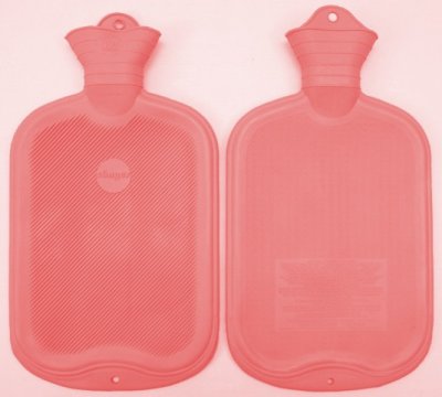 Wärmflasche, Lamelle einseitig, 2 Liter, rose