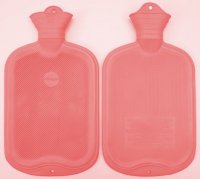 Wärmflasche, Lamelle einseitig, 2 Liter, rose