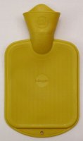 Wärmflasche, beidseitig glatt, 0.8 Liter, gelb