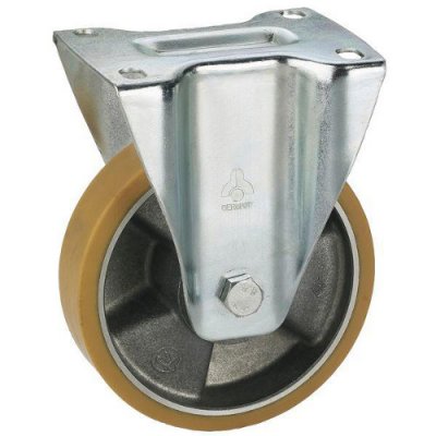Bockrolle, Polyurethan, D:100mm, H:128mm, P:100x85mm, 200kg