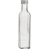 Glasflasche "Marasca", 4-kant, 0.25 Liter