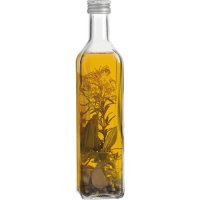 Glasflasche "Marasca", 4-kant, 0.25 Liter