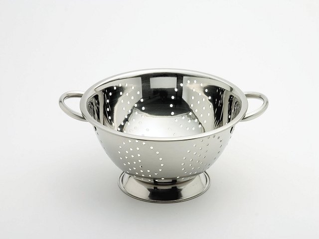 Chromnickelstahl Seiher 28cm - Küchensieb Mit Fuß Und Seitengriffen, 16cm Hoch