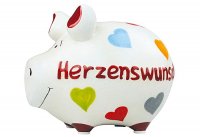 Sparschwein "Herzenswunsch", 12x10cm