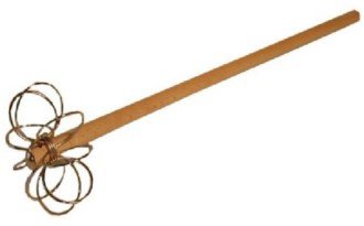 Sprudler mit Drahtkopf, Holz, 35cm