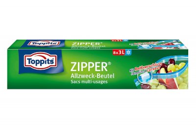 Toppits, 8 Stk. Allzweckbeutel-Zipper, 3 Liter