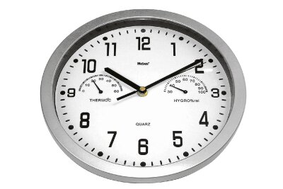 Mebus, Wanduhr m. Thermo-/Hygrometer, D:22.5cm
