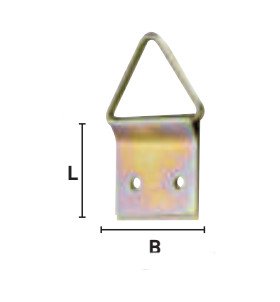 Bilderklappöse, vermessingt, 10x10mm