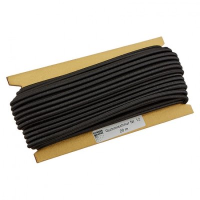 Schnürlgummi, schwarz, D:4.0mm