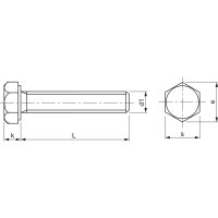 Sechskantschraube, verzinkt, M20x45mm