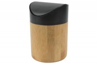 Tischabfallbehälter, Bambus/Metall, D:11.8cm