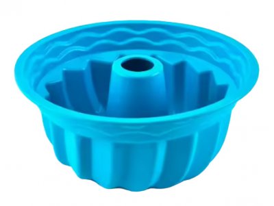 Gugelhupfform, Silikon, blau, D:23cm