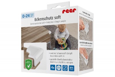 Reer, 4 Stk. Eckenschutz soft, weiß