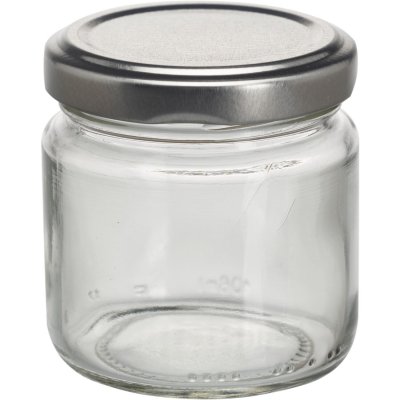 6 Stk. Schraubdeckelgläser "Silber", 106ml