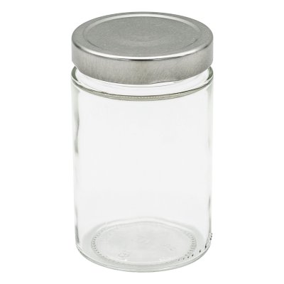 6 Stk. Schraubdeckelgläser "Silber", 370ml