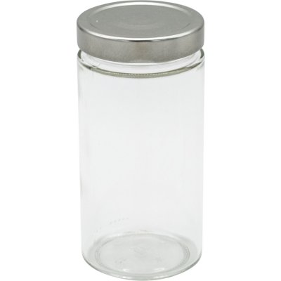 6 Stk. Schraubdeckelgläser "Silber", 500ml