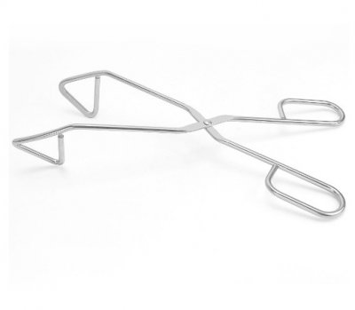 Grillzange, Edelstahl, gebogen, 295mm