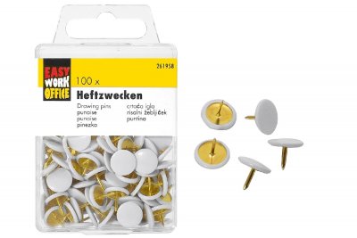 EW, 100 Stk. Reißnägel, weiß
