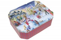 Gebäckdose "Weihnachtsmarkt", 28.7x23.9x9.5cm