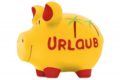 KCG, Sparschwein "Urlaub", 17x14cm