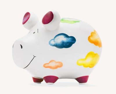 KCG, Sparschwein "Wolkenkuckucksheim", 12x9x9cm