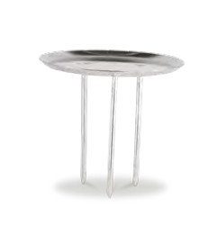 R+W, 4 Stk. Adventkerzenhalter ohne Dorn, silber, D:8cm