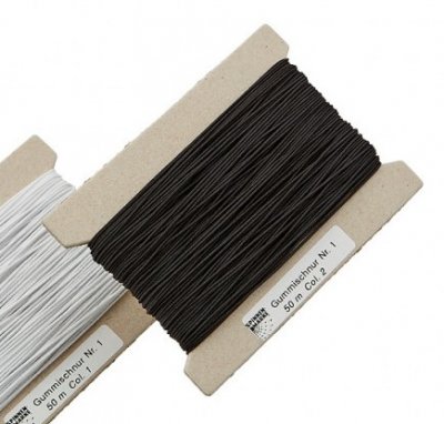 Schnürlgummi, schwarz, D:1.5mm