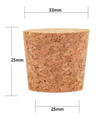 Presskork, konisch, 33-25x25mm