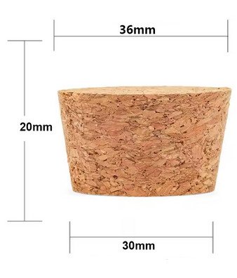 Presskork, konisch, 36-30x20mm