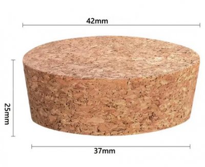 Presskork, konisch, 42-37x25mm