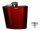Flachmann, Edelstahl, 180ml, rot