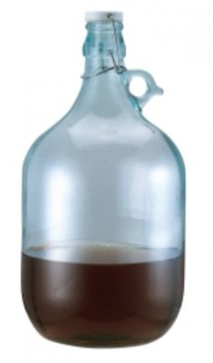Glasflasche, Bügelverschluss mit Öse, 5 Liter