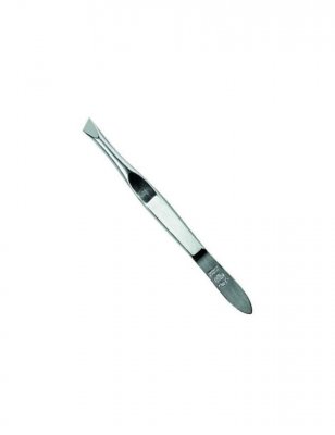 Dovo, Pinzette, breit, schräg, L:8cm, B:4mm