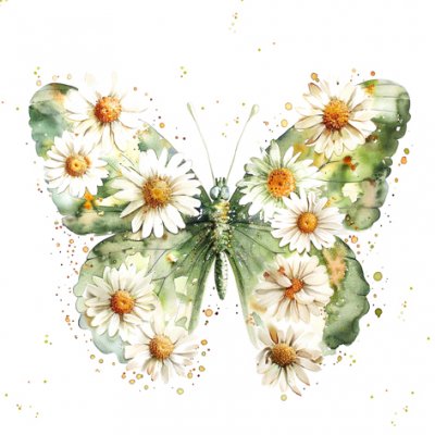 TI-Flair, 20 Stk. Servietten "Papillon & Marguerites"