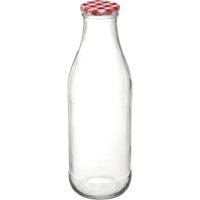 Fruchtsaftflasche "Karo" m. Deckel, 1 Liter
