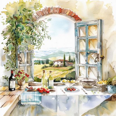 TI-Flair, 20 Stk. Servietten "Cucina con Vista"