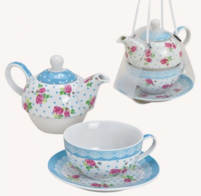 Wurm, Tea-for-One "Rosen blau"