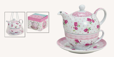 Wurm, Tea-for-One "Rosen rosa"
