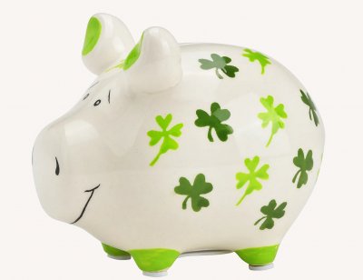 KCG, Sparschwein "Kleeblatt", 12x9x9cm