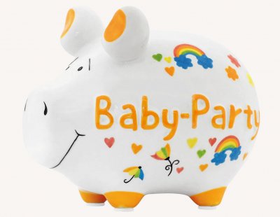 KCG, Sparschwein "Baby-Party", 12x9x9cm