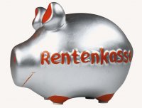 KCG, Sparschwein "Rentenkasse", 12x9x9cm