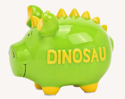 KCG, Sparschwein "Dinosau", 17x15x15cm