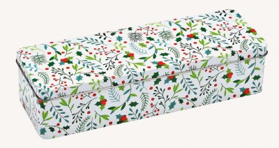Wurm, Gebäckdose "Weihnachtspflanzen", 30x10x7cm