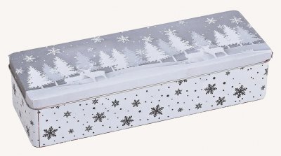 Wurm, Gebäckdose "Winterwald", 29x10x7cm