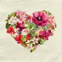 Fasana, 20 Stk. Servietten "Flower Love"