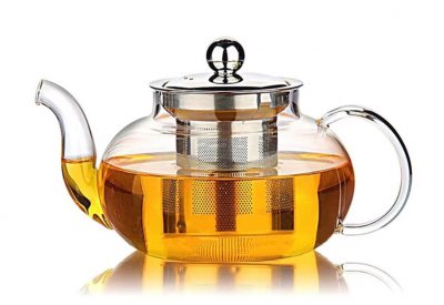 Teekanne, bauchig, Glas, 1200ml